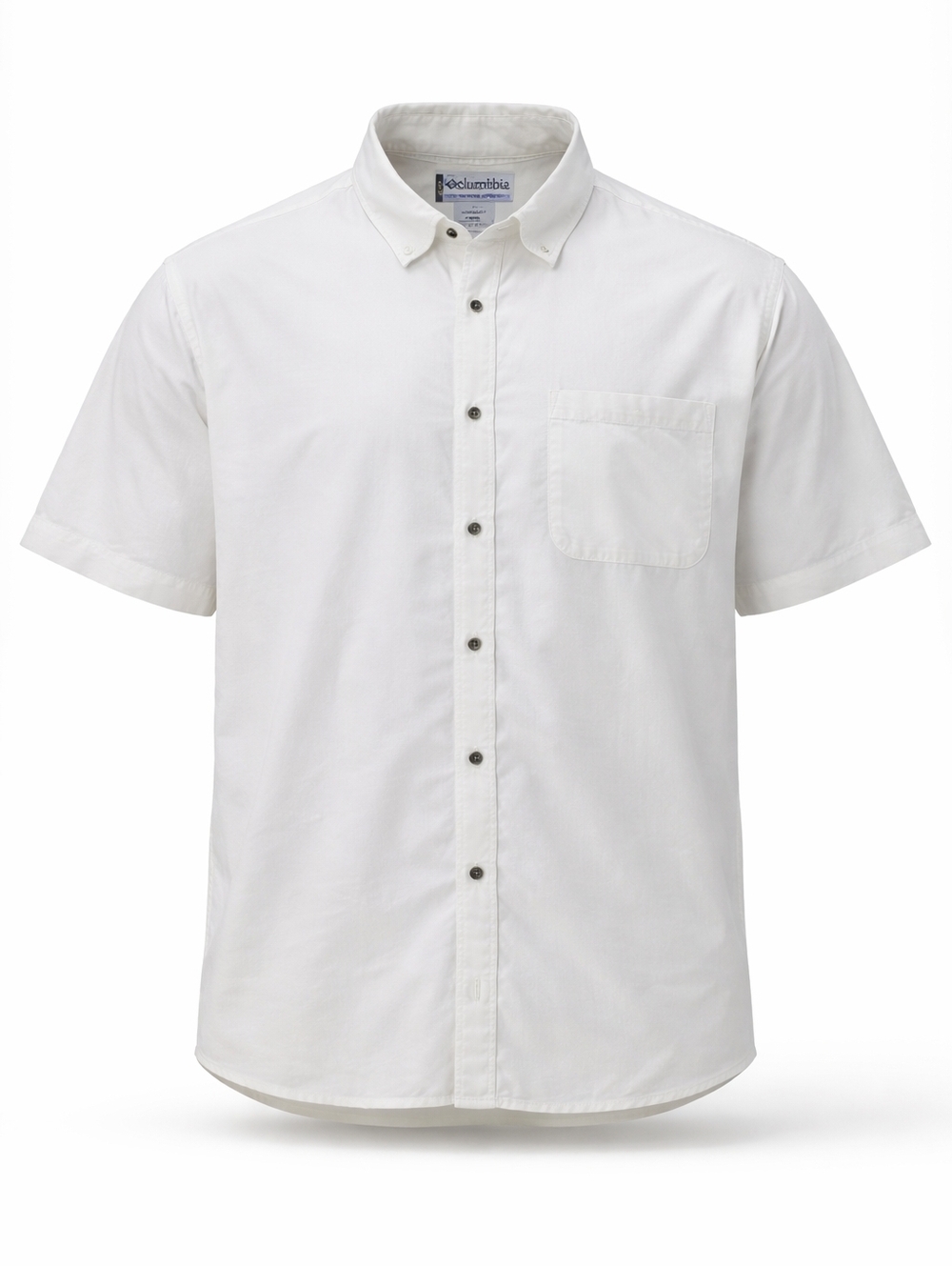 Columbia Shirt Mens XL White Short Sleeve Button Down